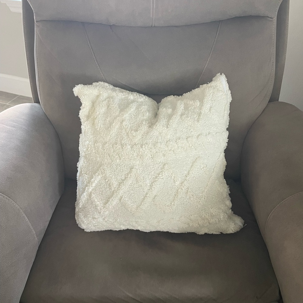 2 Cozy Off White Textured Throw Pillow Covers 18x18 inches (covers only)